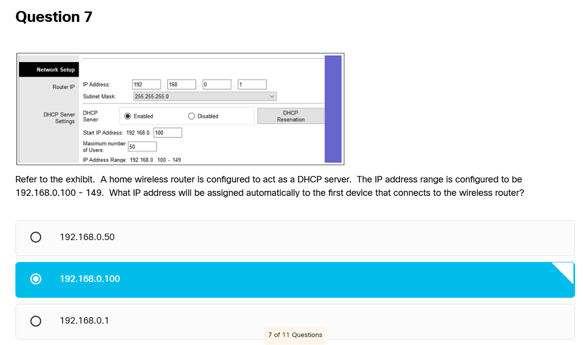 Refer to the exhibit. A home wireless router | StudyX