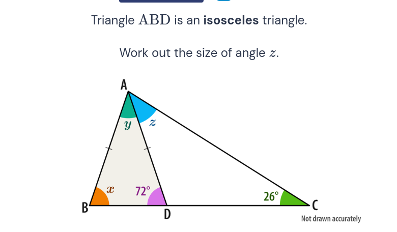 Triangle ABD is an isosceles triangle. Work | StudyX