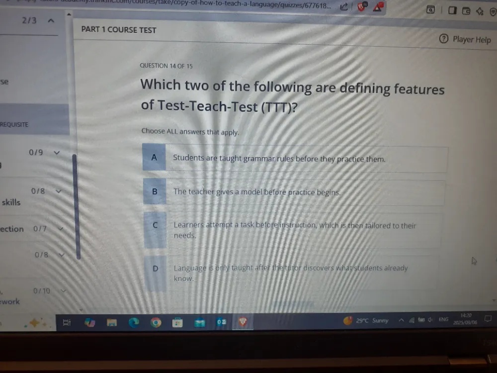 Which two of the following are defining