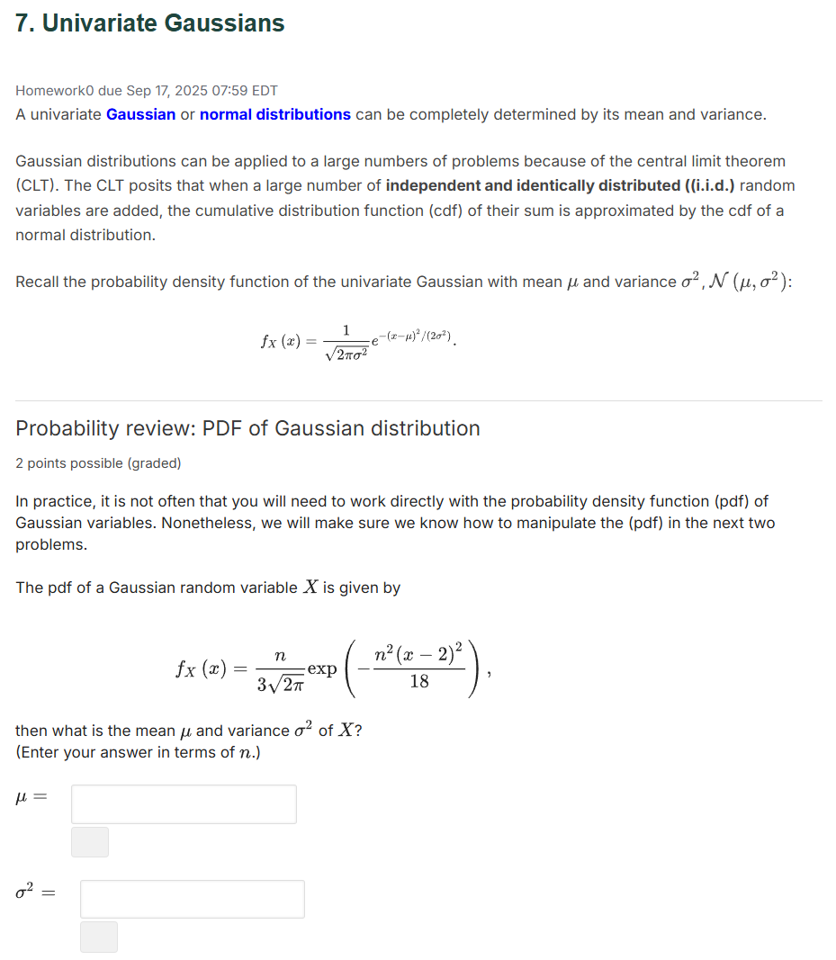 Recall the probability density function of | StudyX