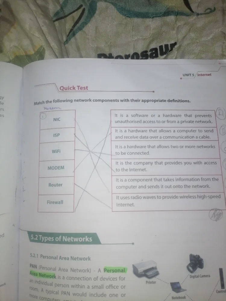 Match the following network components with | StudyX