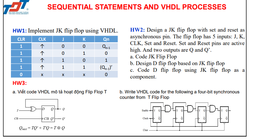 HW1: Implement JK flip flop using VHDL. | | StudyX