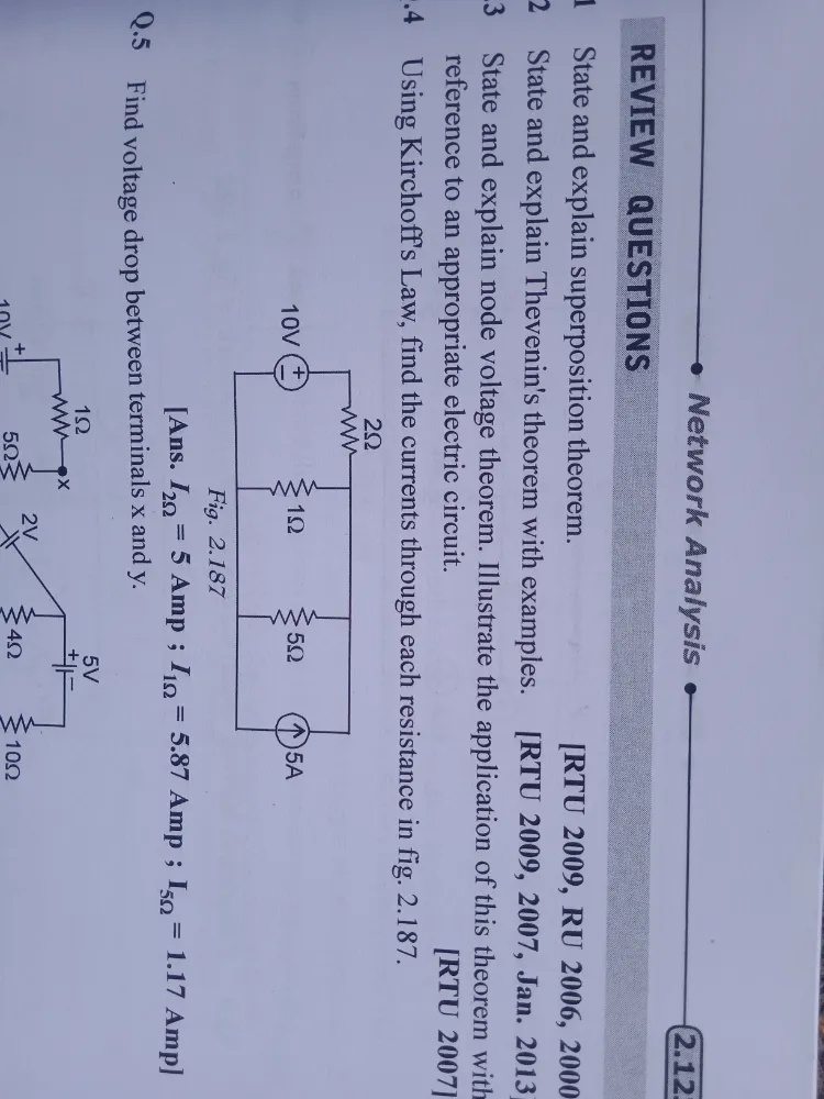 Explain X 1 State and explain superposition theorem. | StudyX