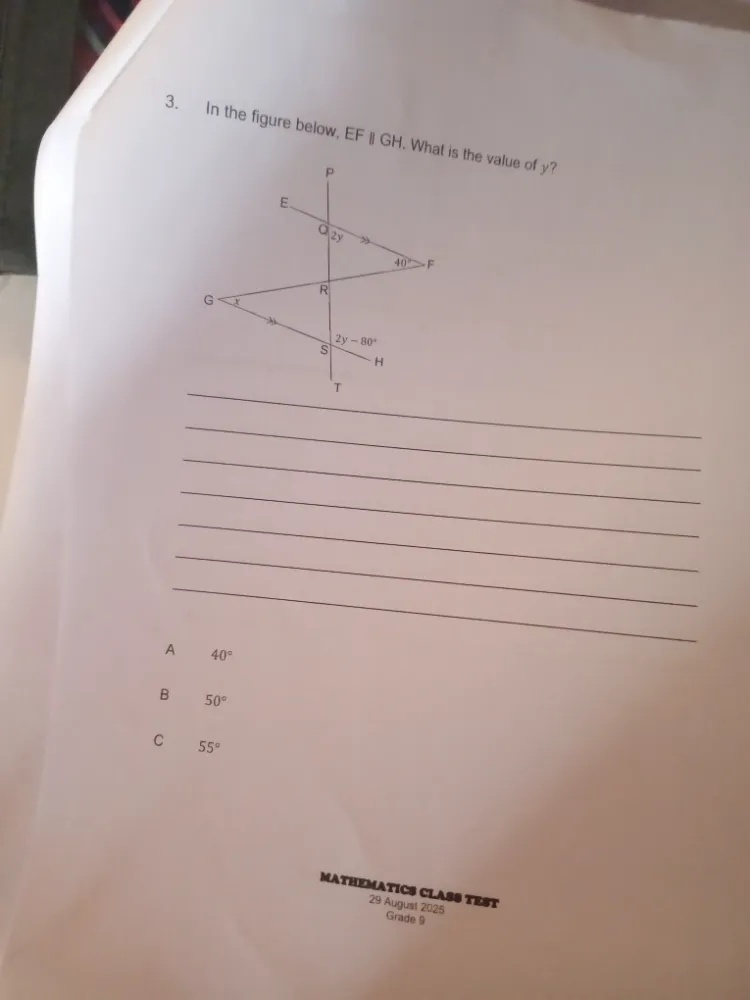 3. In the figure below, EF || GH. What is | StudyX