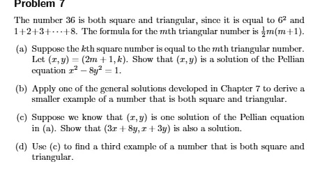 Problem 7 The number 36 is both square and | StudyX