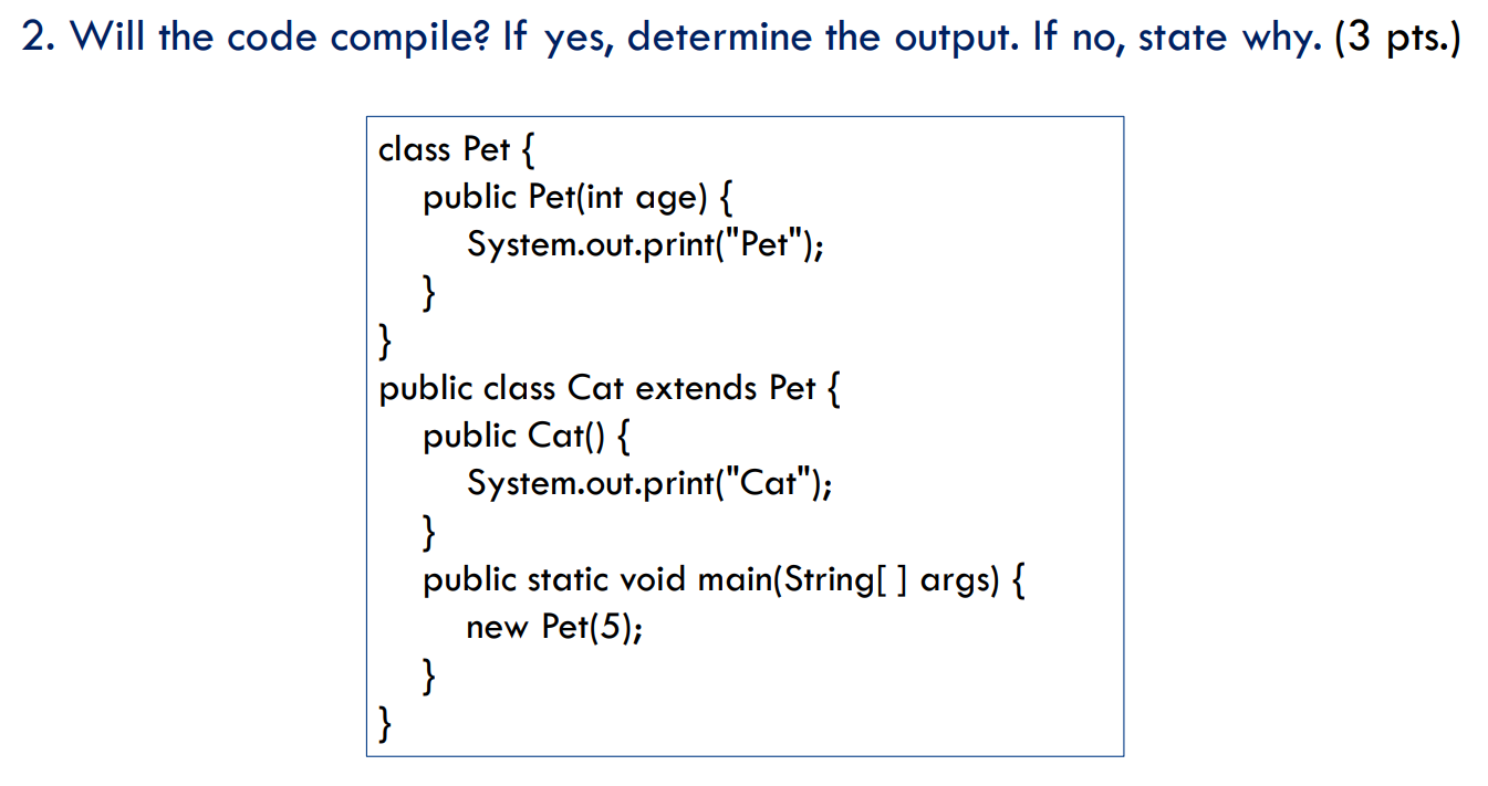 2. Will the code compile? If yes, determine | StudyX