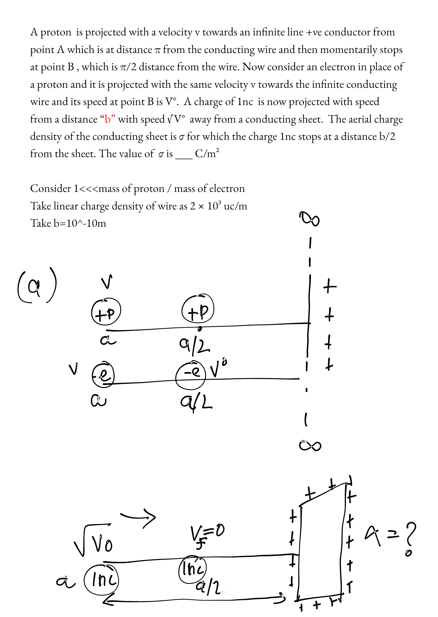 A proton is projected with a velocity v | StudyX