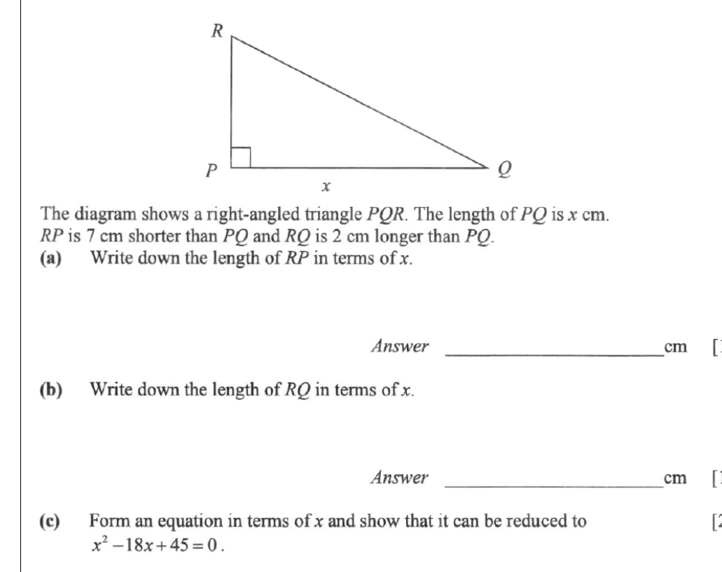 The diagram shows a right-angled triangle | StudyX