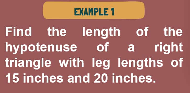Find the length of the hypotenuse of a right | StudyX