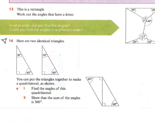 13 This is a rectangle. Work out the angles | StudyX