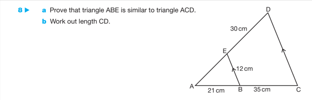 Ratios In Triangles a Prove that triangle ABE is similar to
