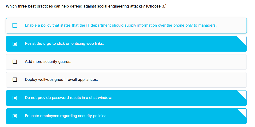 Which three best practices can help defend