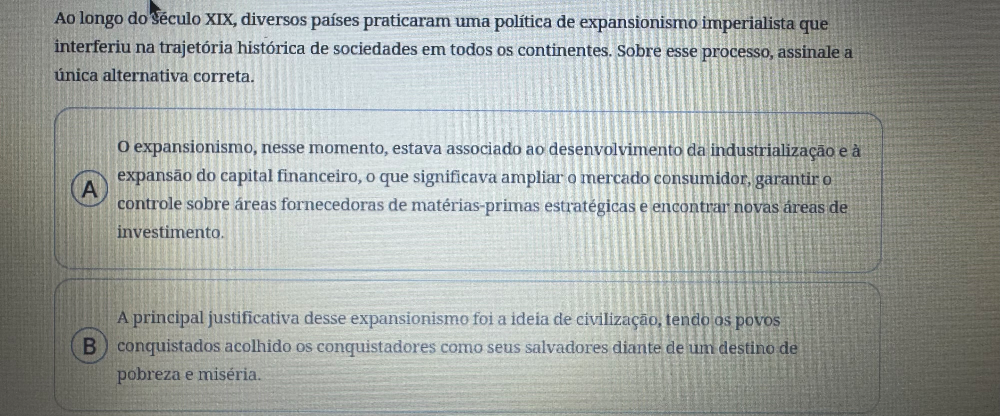 Ao longo do século XIX, diversos países | StudyX
