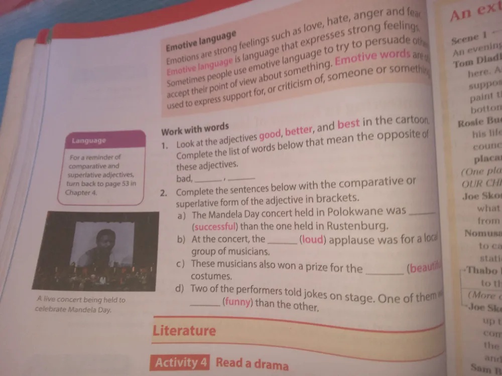 1. Look at the adjectives good, better, and | StudyX