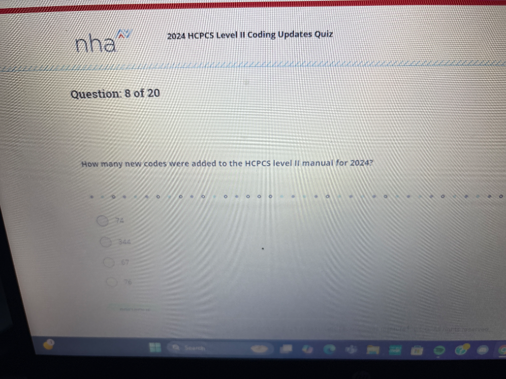 How many new codes were added to the HCPCS