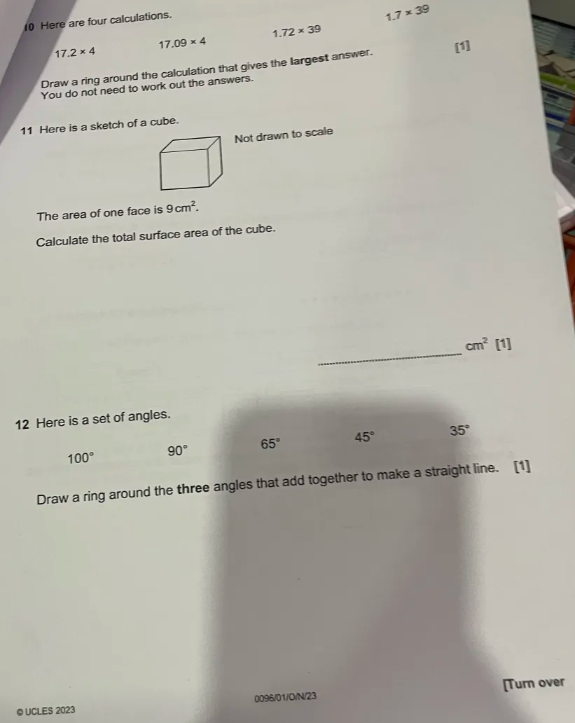 10 Here are four calculations. 17.2 x 4 | StudyX
