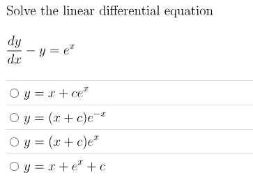 Solve the linear differential equation $ | StudyX