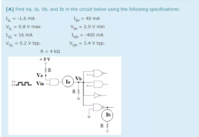 [A] Find Va, Ia, Vb, and Ib in the circuit | StudyX