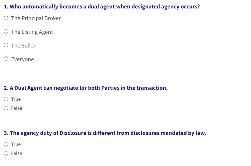 1. Who automatically becomes a dual agent | StudyX