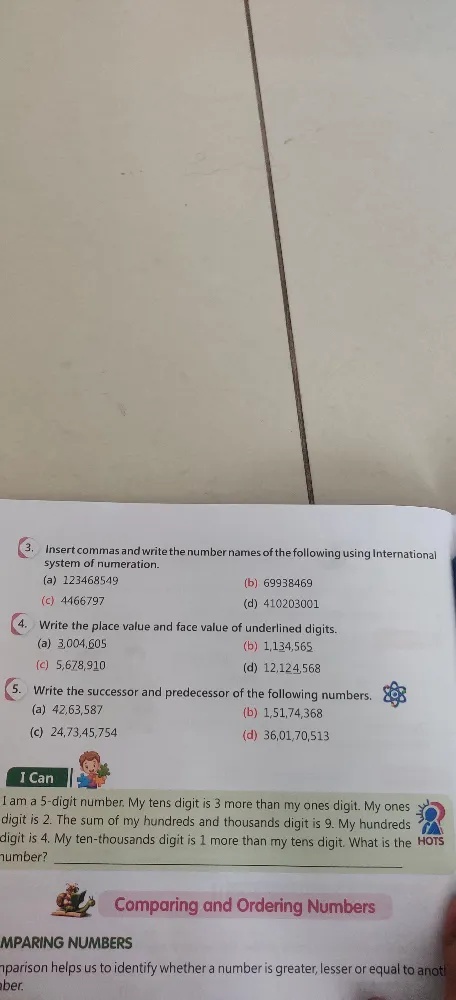 3. Insert commas and write the number names | StudyX