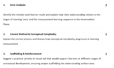 Error Analysis: Identify the mistake each