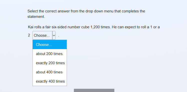 Select the correct answer from the drop down | StudyX