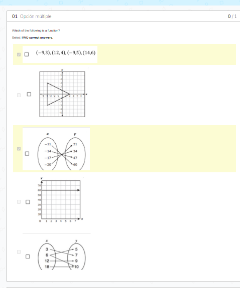 Which of the following is a function? | StudyX