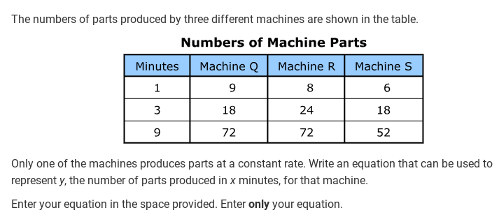 The numbers of parts produced by three | StudyX