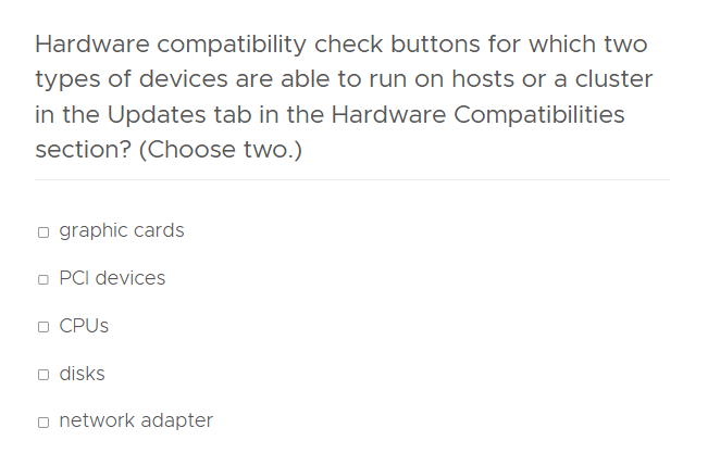 Incompatible Hardware Hardware compatibility check buttons for