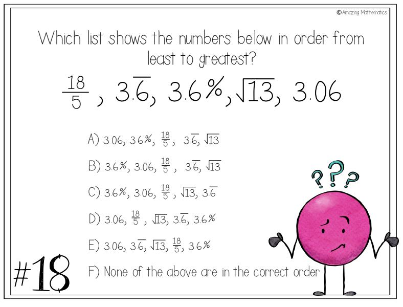 Which list shows the numbers below in order | StudyX