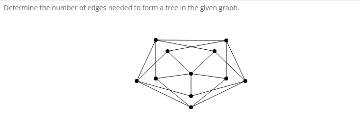 Determine the number of edges needed to form