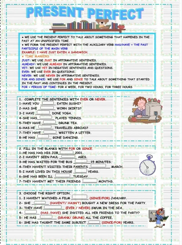 1. COMPLETE THE SENTENCES WITH EVER OR | StudyX