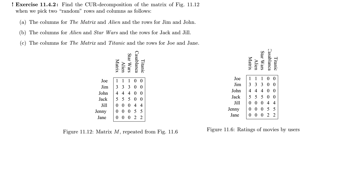Titanic Matrix ! Exercise 11.4.2: Find the