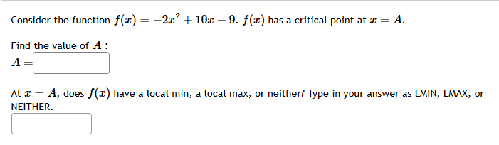 Consider the function $f(x) = -2x^2 + 10x - | StudyX