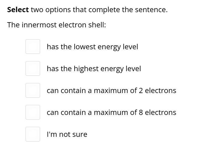 Select two options that complete the | StudyX