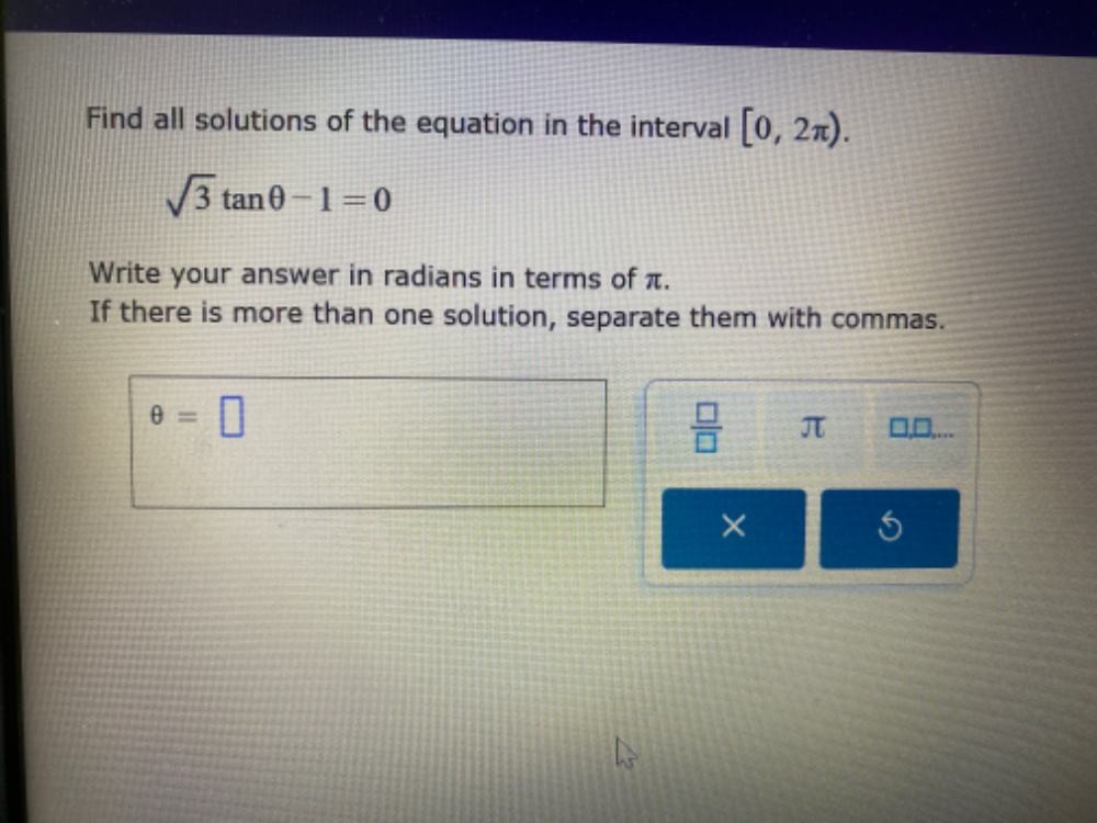 Find all solutions of the equation in the | StudyX