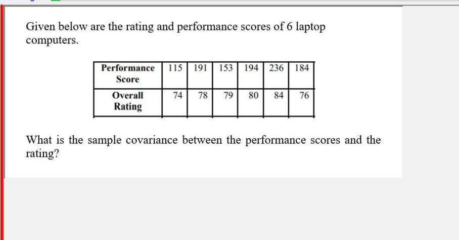 Given below are the rating and performance | StudyX