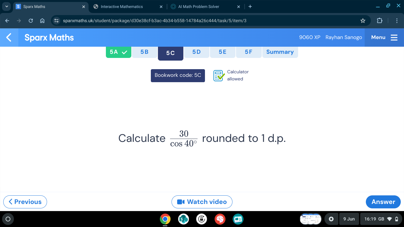 Sparx Maths Interactive Mathematics Al Math | StudyX