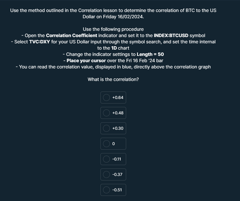 Btc's Method Use the method outlined in the Correlation | StudyX