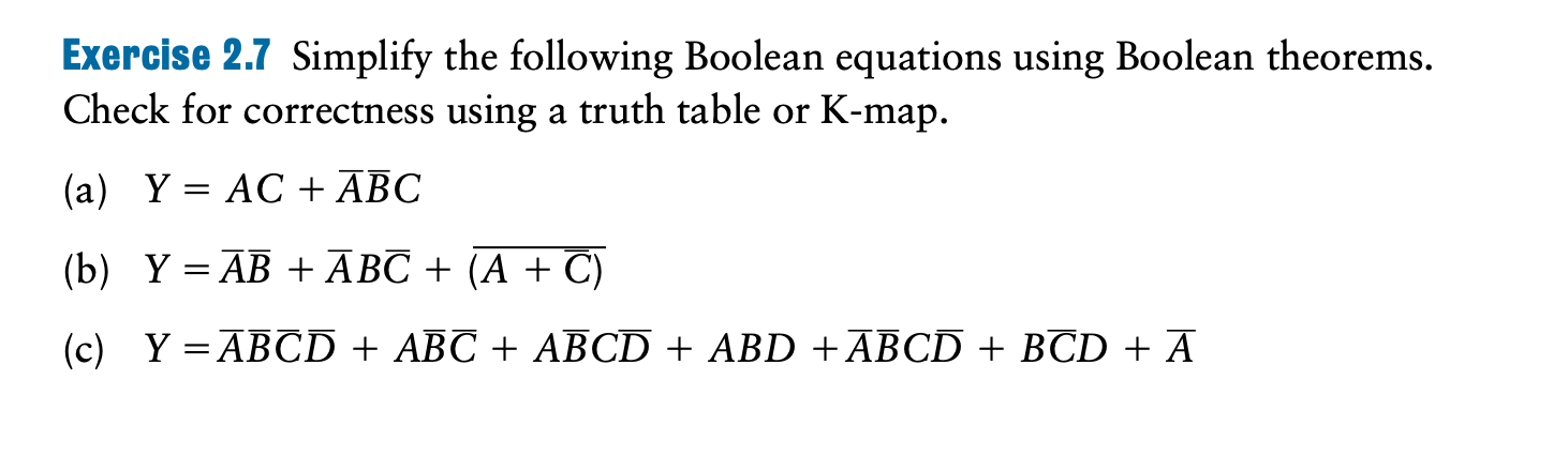 Exercise 27 Simplify the following Boolean | StudyX