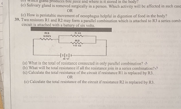39 Two resistors R1 and R2 may form a | StudyX