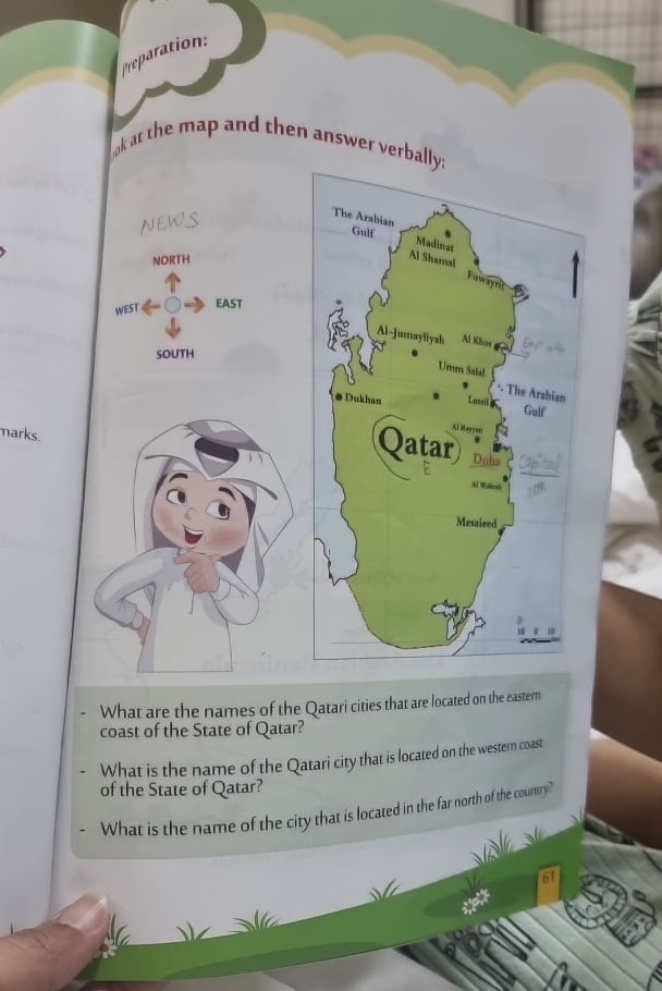 Qatari Full Names Look at the map and then answer verbally | StudyX
