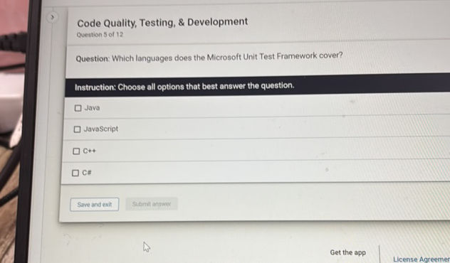 Code Quality Testing Development Question 5