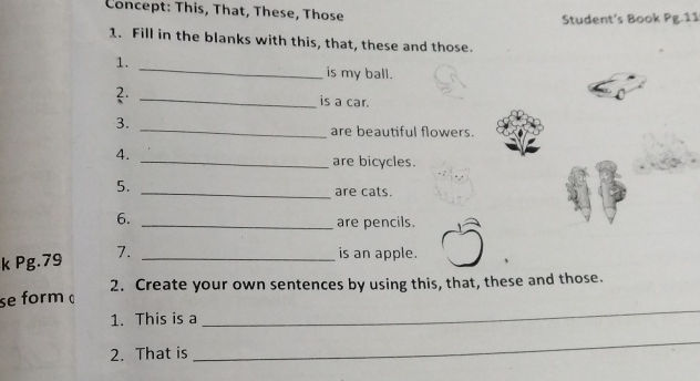 Concept This That These Those 1 Fill in the