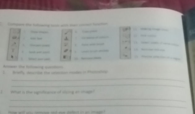 Compare the following tools with their | StudyX