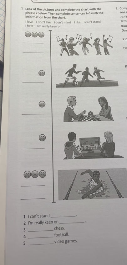 1 Look at the pictures and complete the | StudyX