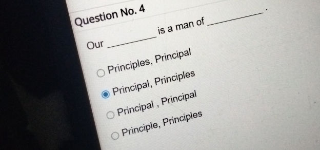 Question No 4 Our is a man of Principles | StudyX