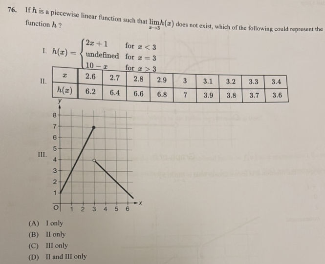 76 If h is a piecewise linear function such | StudyX