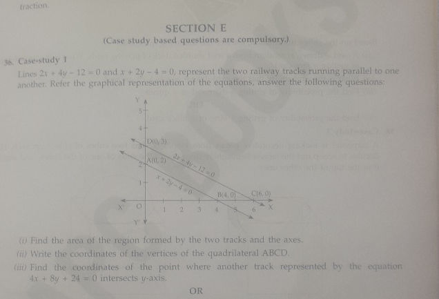 The Two Track Problem 36 Case-study 1 Lines 2x + 4y - 12 = 0 and x | StudyX
