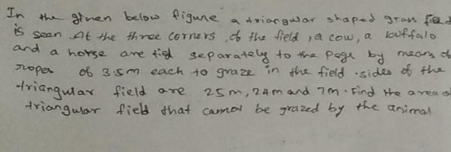 In the given below figure a triangular | StudyX